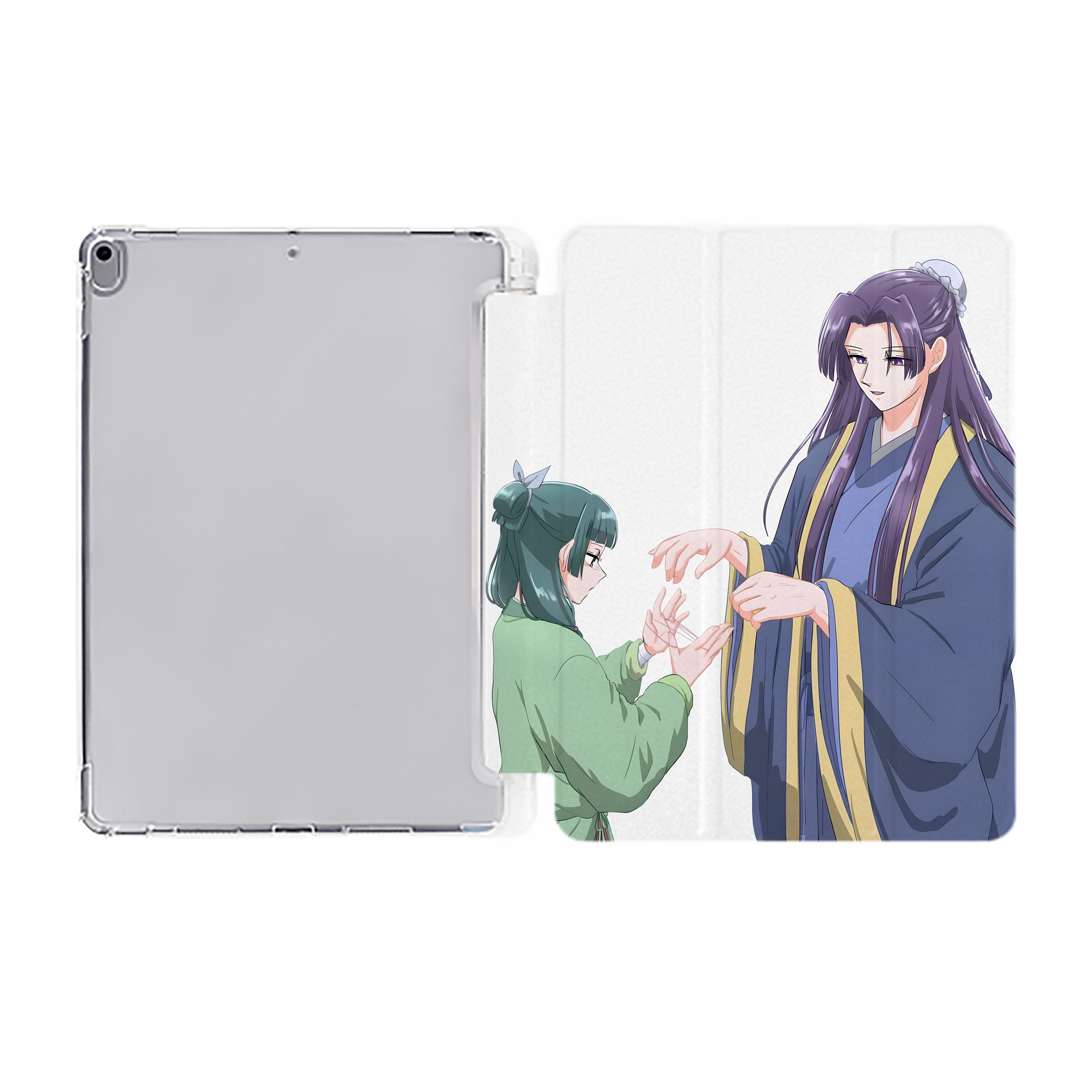 （画像用） 薬屋のひとりごと The Apothecary Diaries IPad ケース ペン収納付き 三つ折りスタンド PUレザー×シリコン 対応機種9.5/10.5/10.9インチ